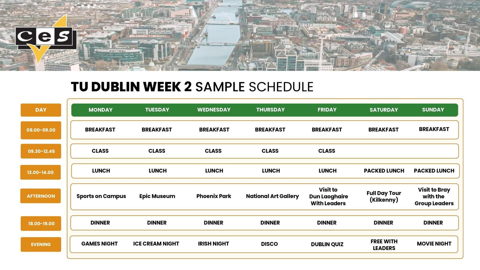 Ljetna škola engleskog jezika CES – Dublin, 12-17 god., 12.7.-26.7.2026.
