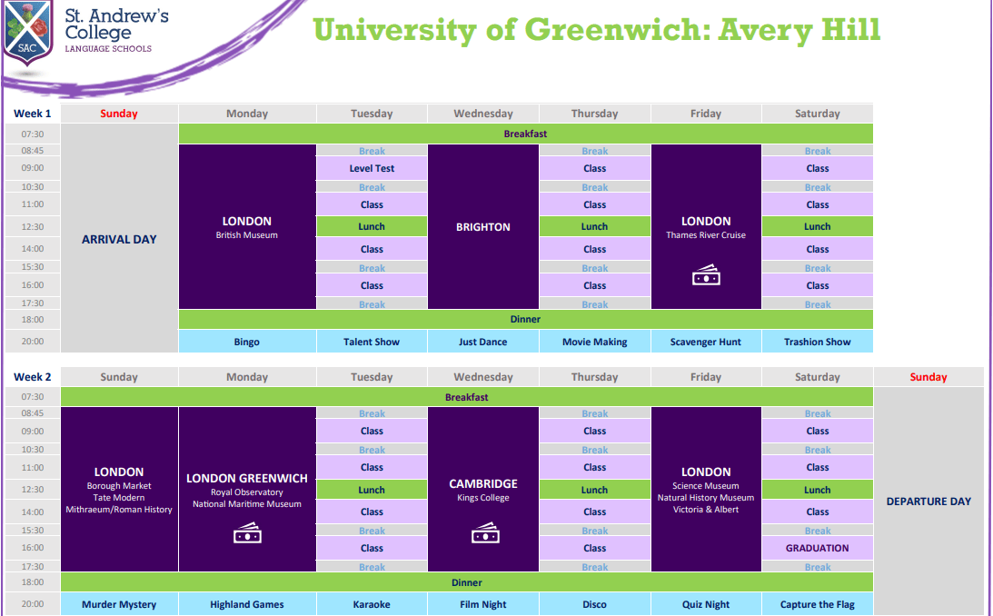 Ljetna škola engleskog jezika University of Greenwich, London, 12-18 godina, 16.-30.7.2023.